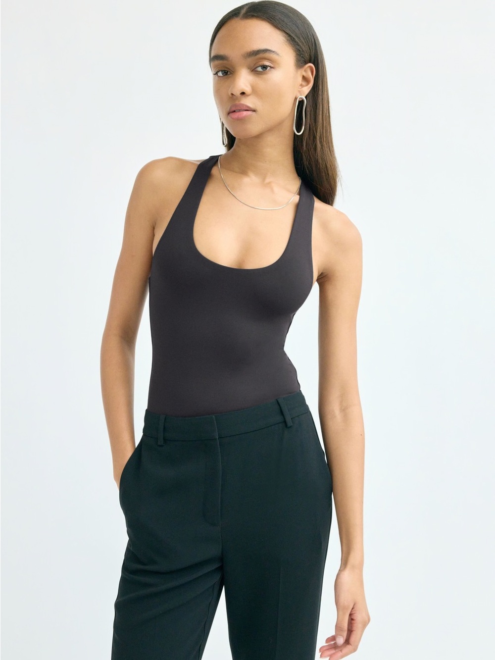 Babaton Black Contour Racerback Bodysuit Medium